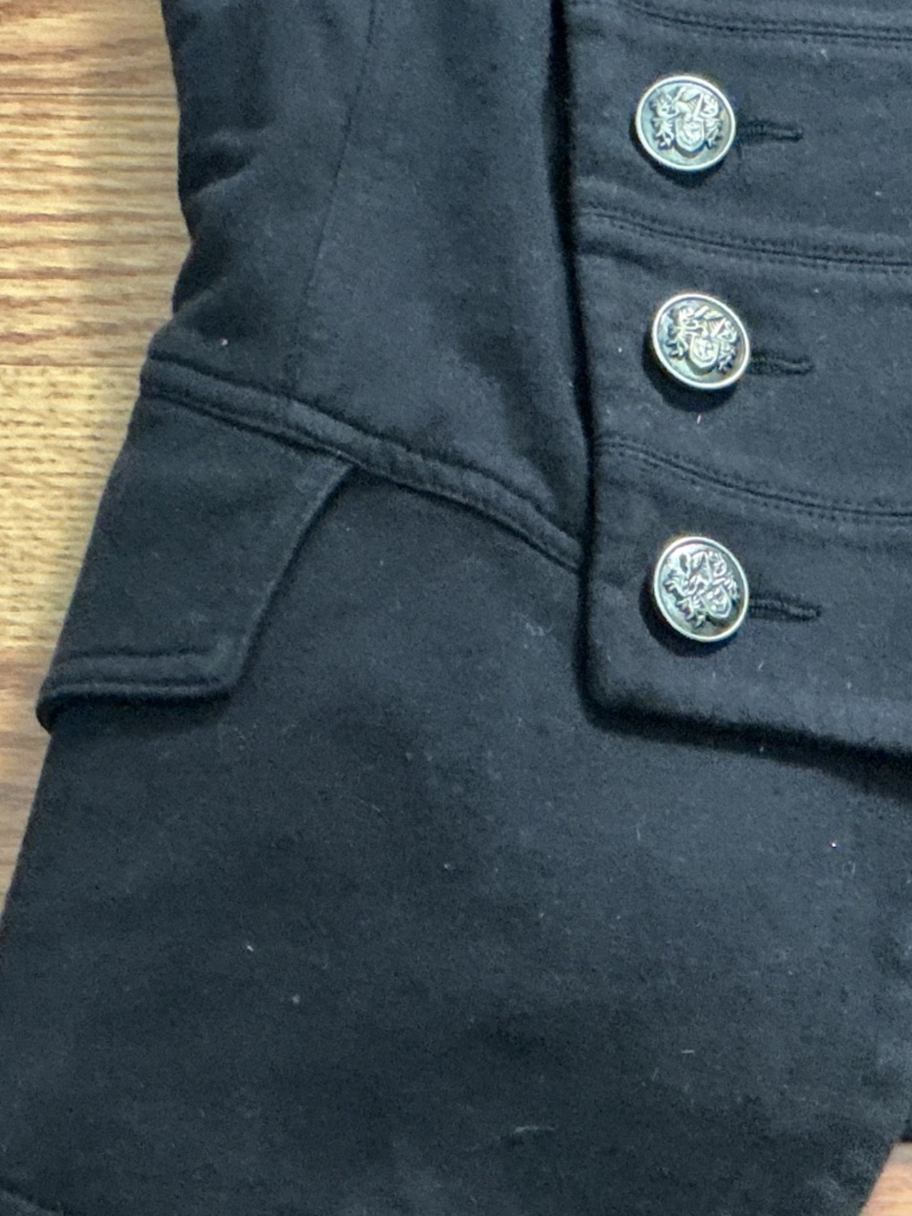 I.N.C Black Knit Military Style Vest Size L - Picture 3 of 5